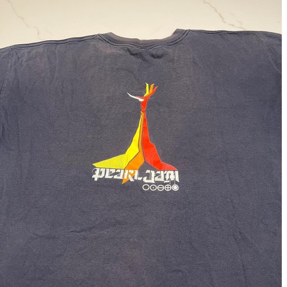 Pearl Jam T Shirt Mens 2XL Navy Blue Yield Graphic Band‎ Tee Anvil Vintage Style